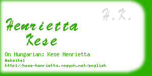 henrietta kese business card